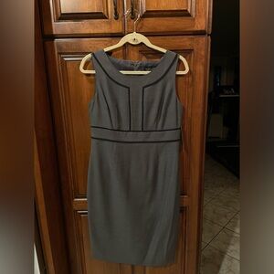 Black Label By Evan Picone Womens Grey Dress Size 6